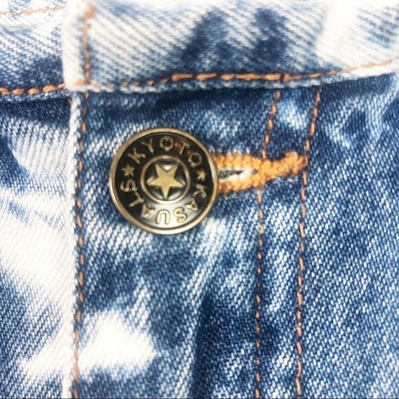 KYOTO KASUALS | Vintage Bleach Tie Dye Crop Jeans Women’s Junior Size 5 - Picture 5 of 7